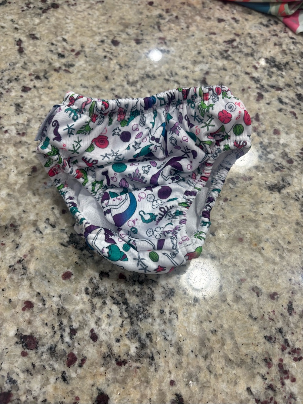 Finis mermaid print swim diaper cover Large 12-18 months 22-28 pounds GUC